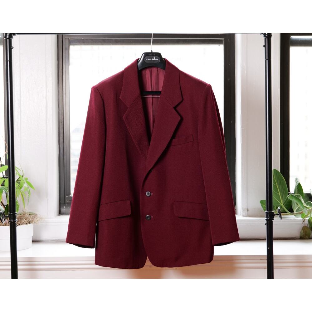 Issey Miyake I.S. Chisato Tsumori Cherry Red Vintage Blazer (Size: J-9 US-6)